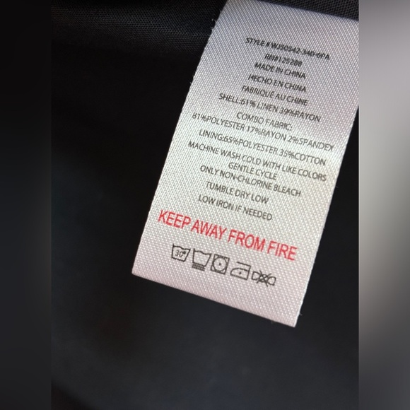 Jason Wu Navy Linen & Plaid Mixed Media Double Breasted Cropped Blazer L - Picture 7 of 12